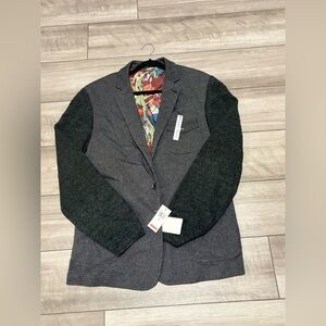 Paisley & Gray Charcoal and Dark Green Blazer